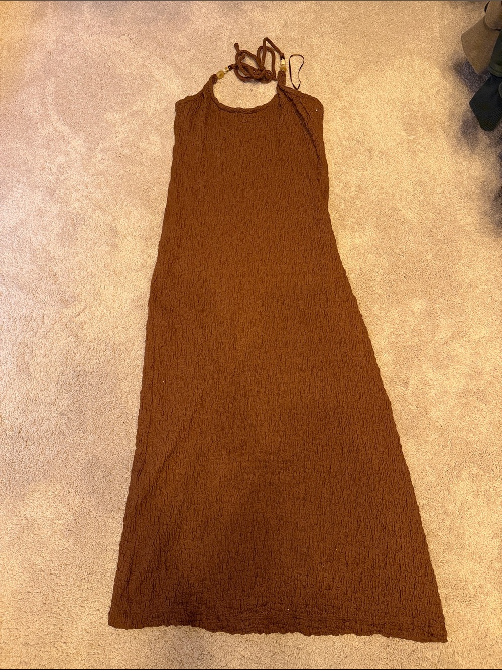 Old Navy Brown Halter Maxi Dress